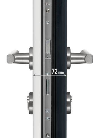 Exemple de porte d'entrée monobloc de 72 mm avec 5 points de fermeture. Source image : http://www.maporteamoi.fr/