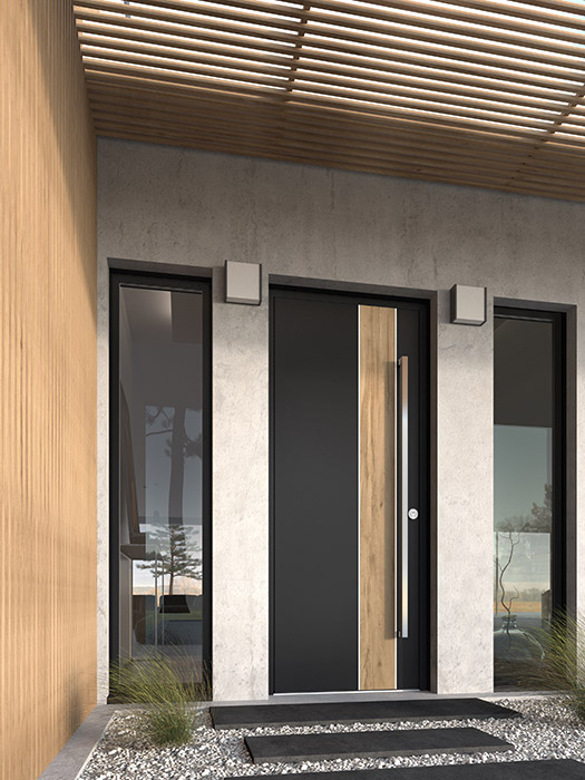 Porte d'entrée design bicolore K-Line